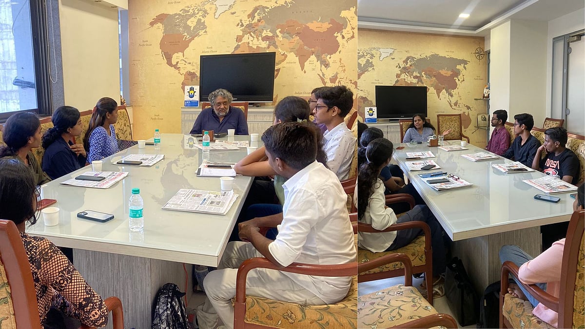 Session on General overview of journalism by Sudarshan, Executive Editor (Left)
Session on Sustainability by Kavita Iyer, Consulting Editor 